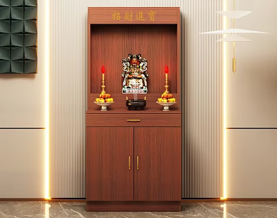 Buddha's Cabinet God of Wealth Cabinet Entrance Buddha Cabinet 3D Model 3d model