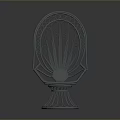 Modern Single Chair With Intricate Cutout Backrest And Circular Base Design