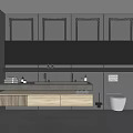 Modern Bathroom Interior Design With Double Sink Vanity Large Mirrors And Cabinets