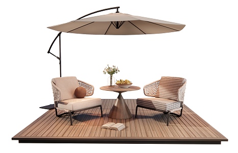 Modern Courtyard Leisure Table and Chair Rattan Outdoor Table and Chair Leisure Table and Chair Negotiation Table and Chair Outdoor Chair 3d model