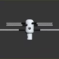 Multi Barrel Weapon Design With Radial Metal Rods And Black Connectors