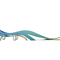Colorful Wave Shaped Sports Equipment With Metal Supports And Multiple Diving Boards