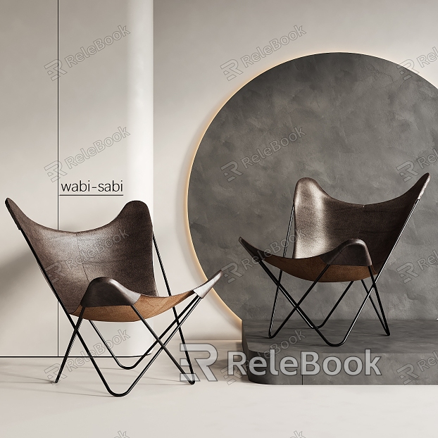 Leather single chair model