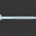 Metal Screw With Phillips Head Threaded Shank And Chrome Finish On Reflective Black Background