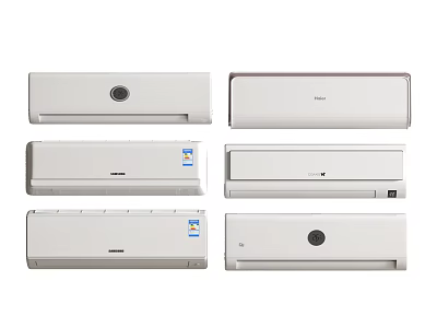 Various Air Conditioner Fan Units With Modern Design And Sleek White Finish 3d model