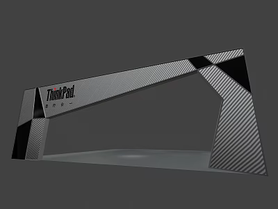 ThinkPad Branded Carbon Fiber Geometric Display Stand with Modern Design Features 3d model