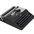 Vintage Black Office Appliance Classic Manual Typewriter with Retro Design