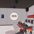 Luxury KTV Interior Design With Modern Sofa Seating Large TV Screen And Lighting Effects