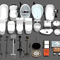 Complete Bathroom Combinations With Bathtubs Toilets Sinks Shower Fixtures And Accessories