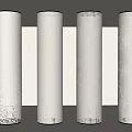 Modern Decorative Cylindrical Columns With Intricate Dot Patterns And Artistic Designs 3d model