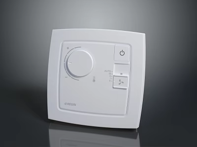 White ORION Switch Panel With Control Knob And Function Buttons For Home Use 3d model