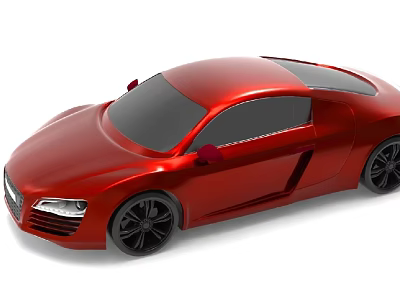 Red Modern Sports Car With Sleek Body Black Wheels Dark Windows And Shiny Exterior 3d model