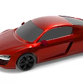 Red Modern Sports Car With Sleek Body Black Wheels Dark Windows And Shiny Exterior