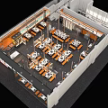 Modern Hotpot Restaurant Interior With Seating Arrangement Dining Tables And Open Layout