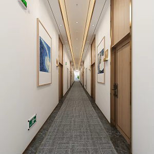 Modern Corridor Fengxin Building Away 3d model