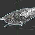 Detailed Realistic Black Whale With Golden Spots On Its Body