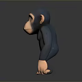 Cartoon Style 3D Monkey Character With Shiny Surface And Realistic Design Features 3d model