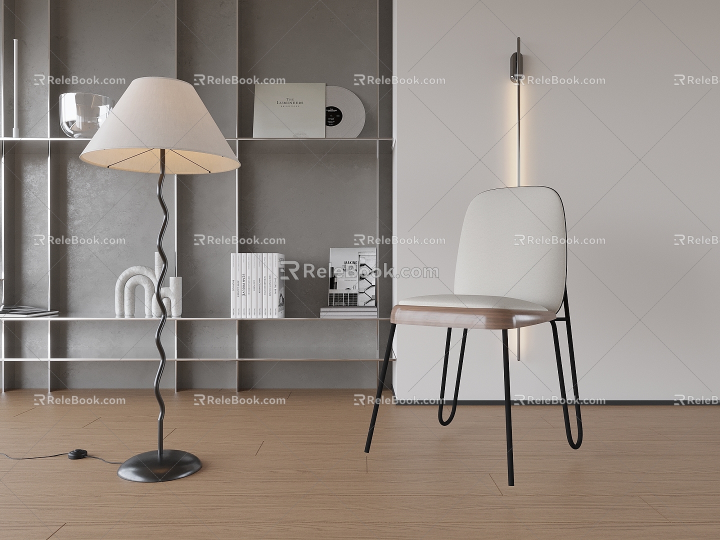 Modern Dining Chair Chair Single Chair 3d model