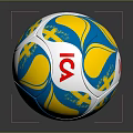 Colorful ICA Logo Household Ball With Blue Yellow White Patterns