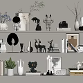 Modern ornaments combination 3d model