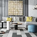 Modern Multiplayer Sofa Combination 3d model