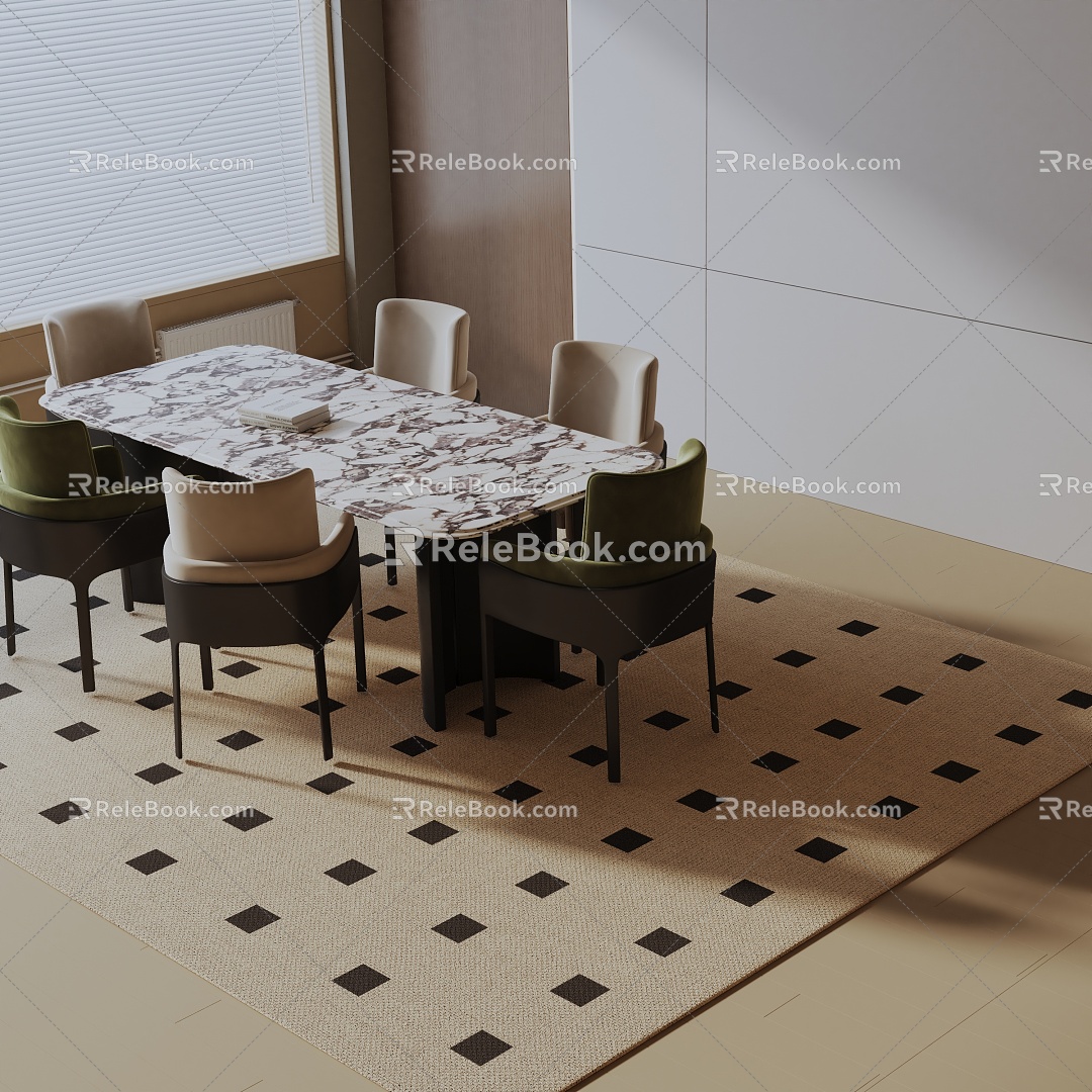 Modern dining table model