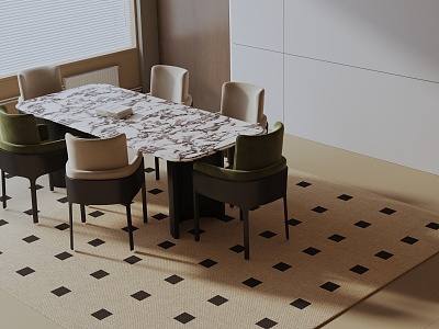 Modern dining table model