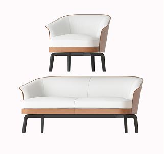 Modern Combination Sofa Double Sofa 3d model