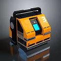 Portable Yellow Device With Black Handle Number 3 Display Screen And 3S Label