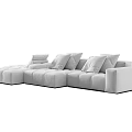Modern Sectional Sofa With Modular Design Plush Cushions And Comfortable Upholstery 3d model