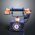 Vintage Rotary Telephone With Copper Accents And Classic Design For Home Decor