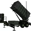 Military Green Mobile Vehicle Mounted Missile Launcher With Elevated Launch Frame