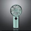 Light Blue Portable Handheld Electric Fan For Personal Cooling And Travel Use