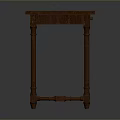 Traditional Wooden Functional Desk Featuring Carved Legs And Square Surface