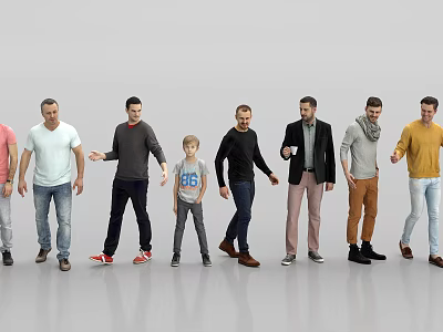 Modern Multiplayer Casual Men 3d model Modern Multiplayer Casual Men 3d model