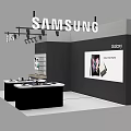 Samsung Exhibition Booth with Large Screen Display Galaxy Products and Display Counters 3d model