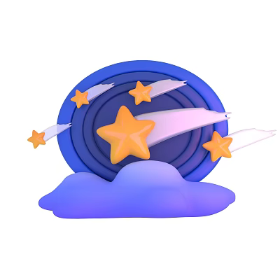 stars lovely stars clouds 3d model