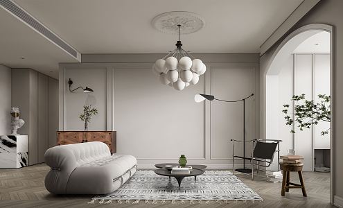 French Cassina living room 3d model