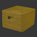 Brown Woven Storage Box With Lid And Window For Home Organization