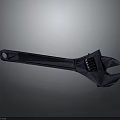 Chrome Plated Adjustable Wrench Hardware Tool With Adjustable Jaw And Reflective Surface