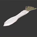 White Brush Shaped Object With Smooth Surface And Bristle Structure 3d model