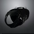 Black Pet Outdoor Backpack with Adjustable Straps and Secure Buckles Design 3d model