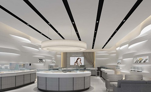 Modern Jewelry Store 3d model