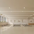Spacious Bright Yoga Studio With Well Arranged Yoga Mats And Blocks For Fitness Practice