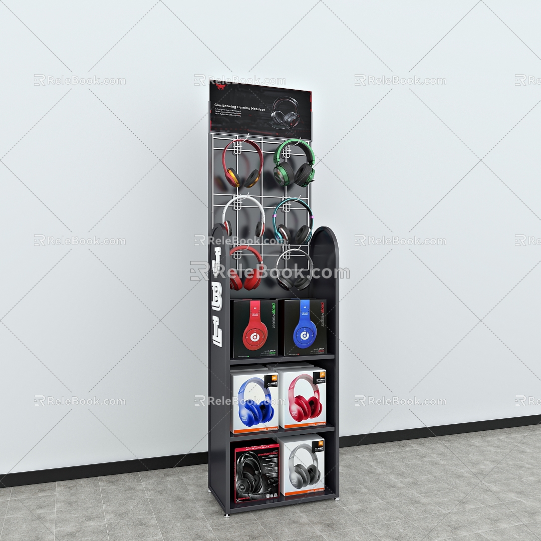 Shelf Custom Rack Display Rack Product Rack Iron Rack Roller Rack Rotating Rack Steel Structure Headset Display Rack Jewelry Rack Vertical Display Rack Hook 3d model