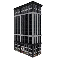 Modern Commercial Complex with Glass Facade and Multiple Floors for Retail and Office Spaces