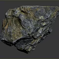 Natural Raw Stone Block With Rough Surface And Multicolored Texture For Interior Decoration