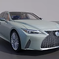 Lexus Light Blue Sedan With Modern Exterior Design Grille And Alloy Wheels