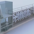 Industrial Automated Production Line With Conveyor Belts And Stainless Steel Mechanical Components