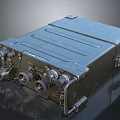 Old-fashioned Electronic Device With Industrial Design Metal Casing Multiple Knobs And Ports